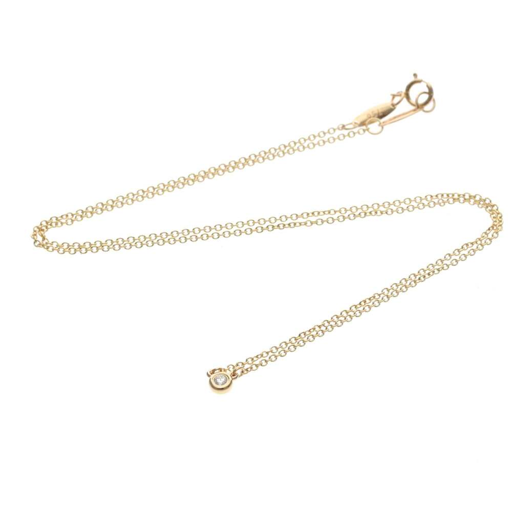 Tiffany & Co. Elsa Peretti Diamonds By The Yard Pendant 18K Rose Gold with Diamo